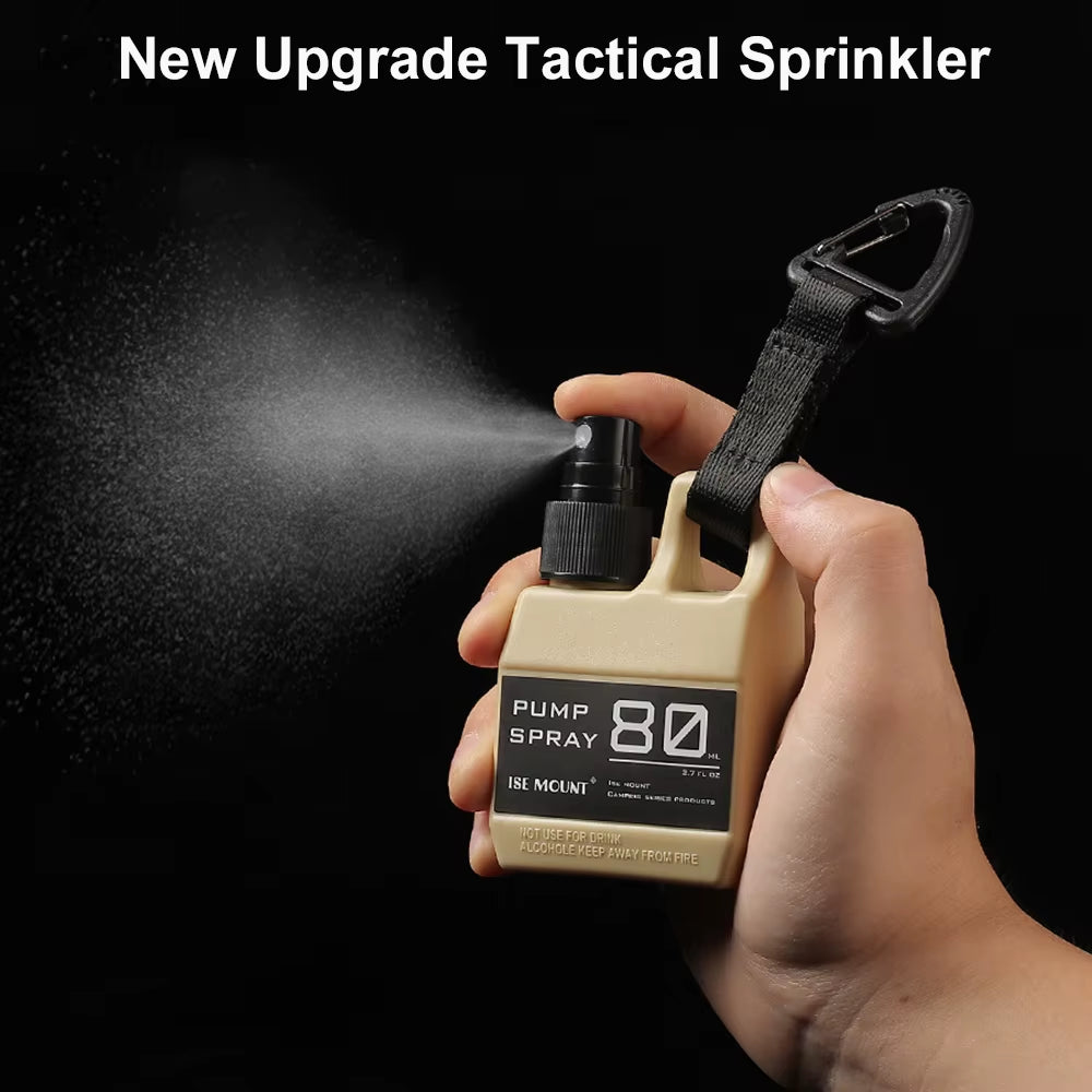 80Ml Pump Spray Bottle Portable Empty Cosmetic Containers with Buckle Alcohol Perfume Refillable for Outdoor Camping Hikingblack