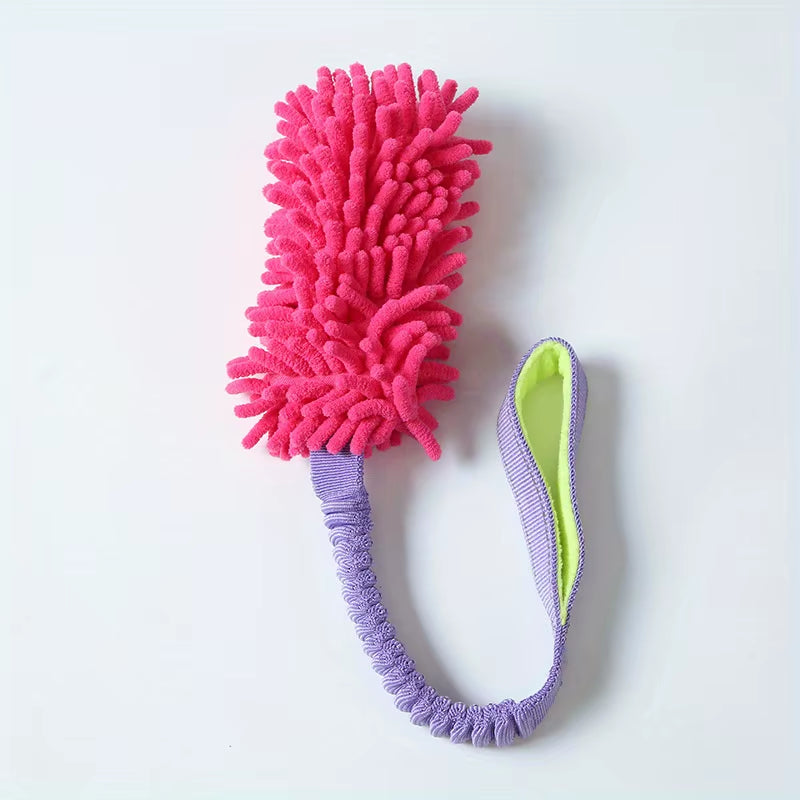 1Pc Colorful Bite-Resistant Dog Training Rope Toy-Anti-Tear Traction Plush Teeth Grinding Interactive Puzzle Relief Toy