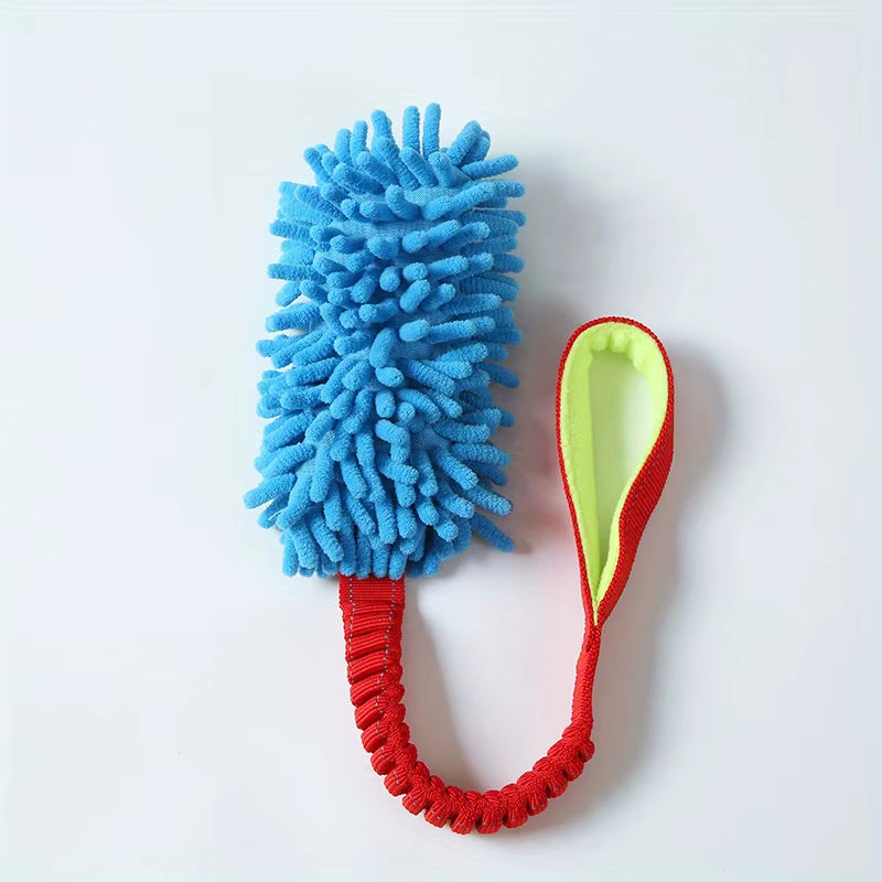 1Pc Colorful Bite-Resistant Dog Training Rope Toy-Anti-Tear Traction Plush Teeth Grinding Interactive Puzzle Relief Toy