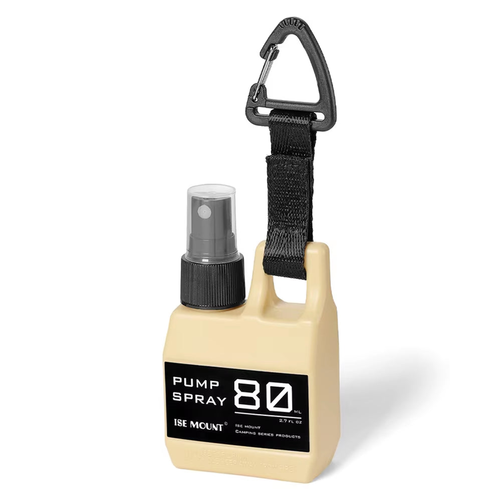 80Ml Pump Spray Bottle Portable Empty Cosmetic Containers with Buckle Alcohol Perfume Refillable for Outdoor Camping Hikingblack