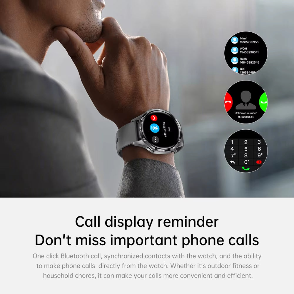 2025 New Smart Watches for HUAWEI GT5 Watch Heart Rate Compass GPS Sports Waterproof NFC Bracelet Bluetooth Call Health Watches
