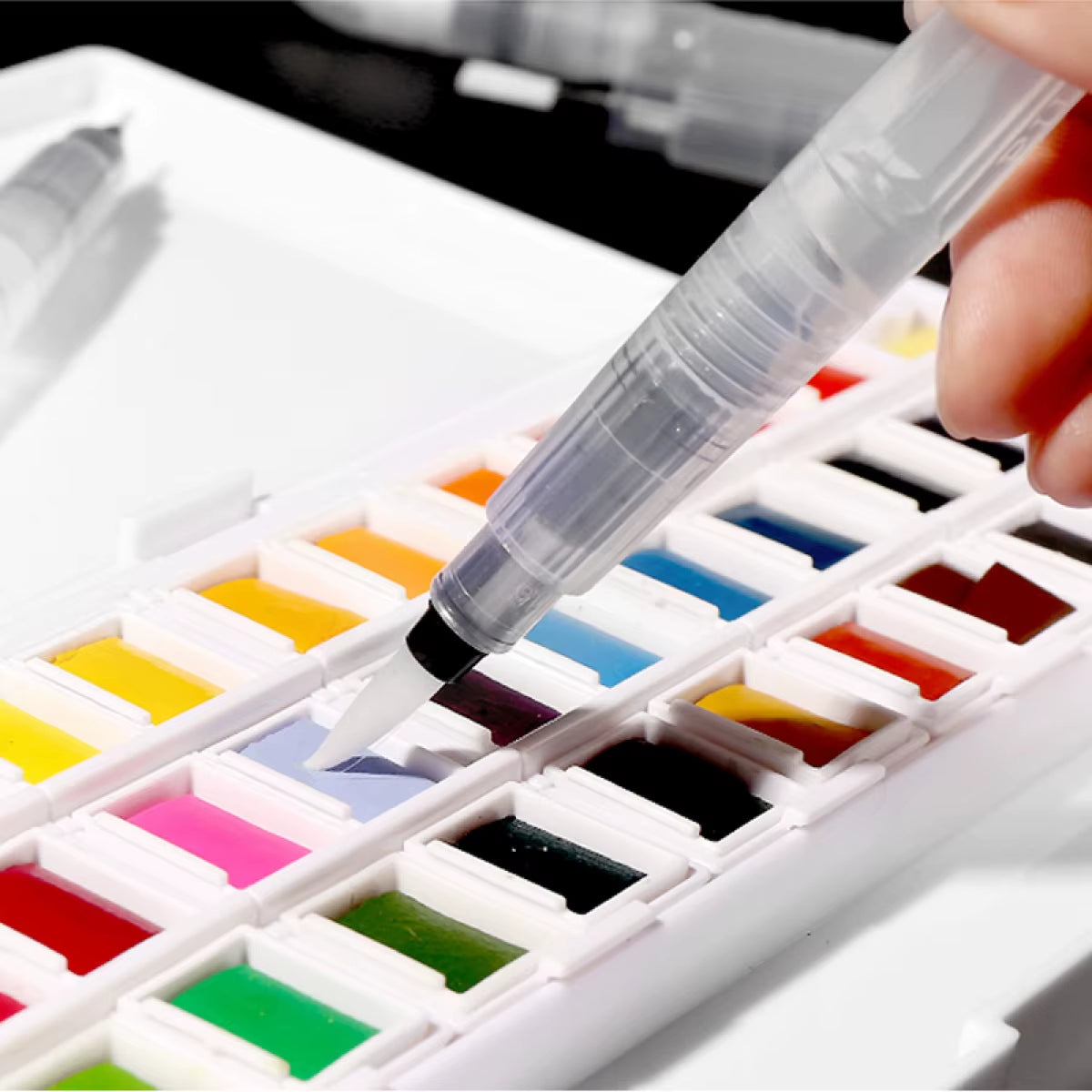 3/6Pcs Watercolor Brush Pen Set - Easy Refill, Ideal for Beginners & Artists Watercolor Brushes