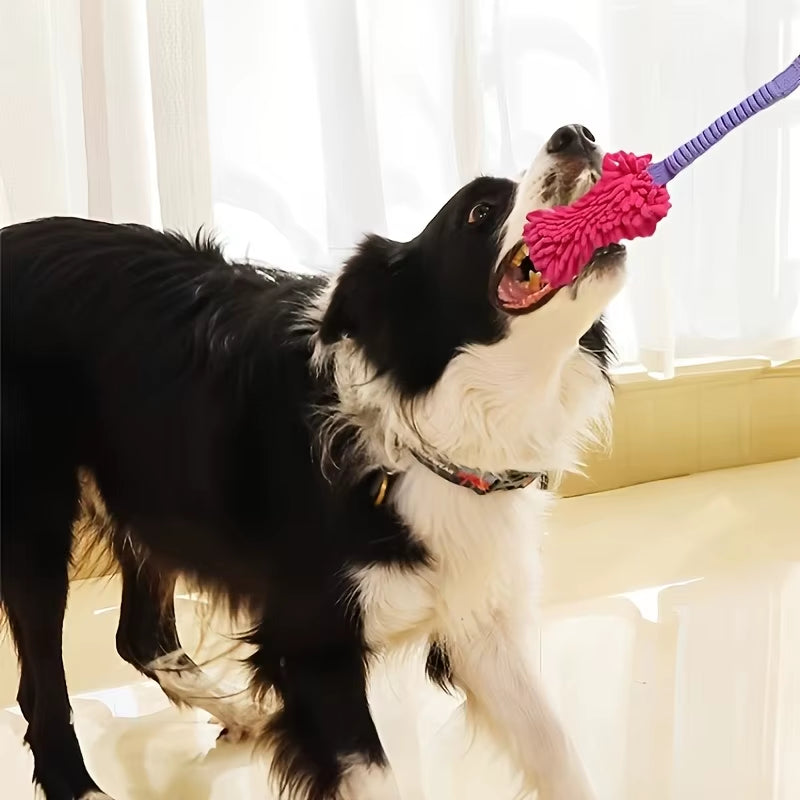 1Pc Colorful Bite-Resistant Dog Training Rope Toy-Anti-Tear Traction Plush Teeth Grinding Interactive Puzzle Relief Toy
