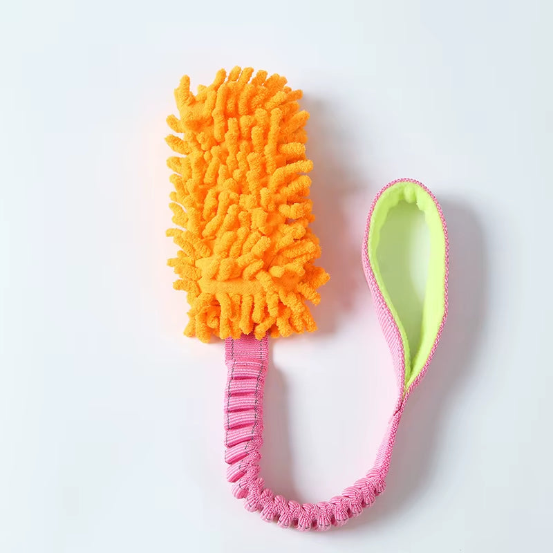 1Pc Colorful Bite-Resistant Dog Training Rope Toy-Anti-Tear Traction Plush Teeth Grinding Interactive Puzzle Relief Toy