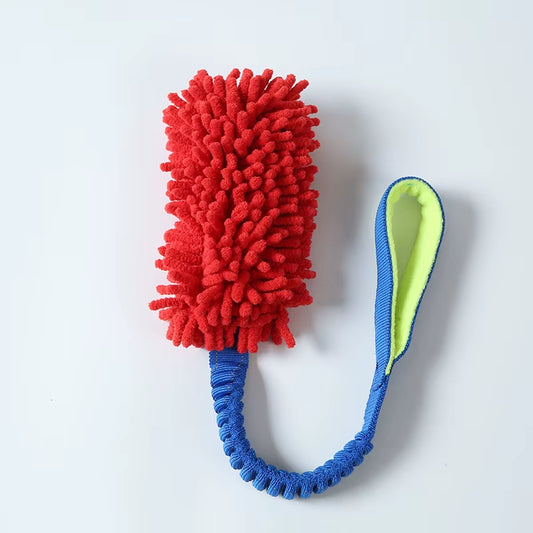1Pc Colorful Bite-Resistant Dog Training Rope Toy-Anti-Tear Traction Plush Teeth Grinding Interactive Puzzle Relief Toy