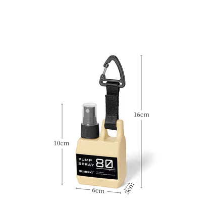 80Ml Pump Spray Bottle Portable Empty Cosmetic Containers with Buckle Alcohol Perfume Refillable for Outdoor Camping Hikingblack