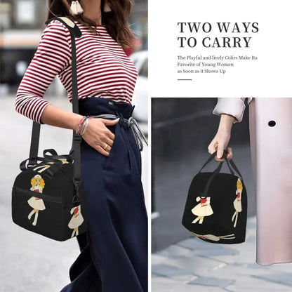 Candy Candy Nurse Lunch Bags Insulated Bento Box Leakproof Lunch Tote Picnic Bags Cooler Bag for Woman Work
