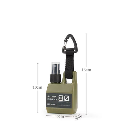 80Ml Pump Spray Bottle Portable Empty Cosmetic Containers with Buckle Alcohol Perfume Refillable for Outdoor Camping Hikingblack