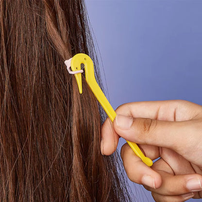 Elastic Hair Bands Remover Cutter Pain Free Ponytail Remover Tools Picks for Women Girls Cutting Pony Disposable Rubber Hair Ti