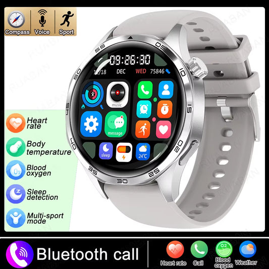 2025 New Smart Watches for HUAWEI GT5 Watch Heart Rate Compass GPS Sports Waterproof NFC Bracelet Bluetooth Call Health Watches